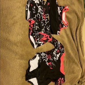 Leotard,Sports Bra,and Shorts set.
